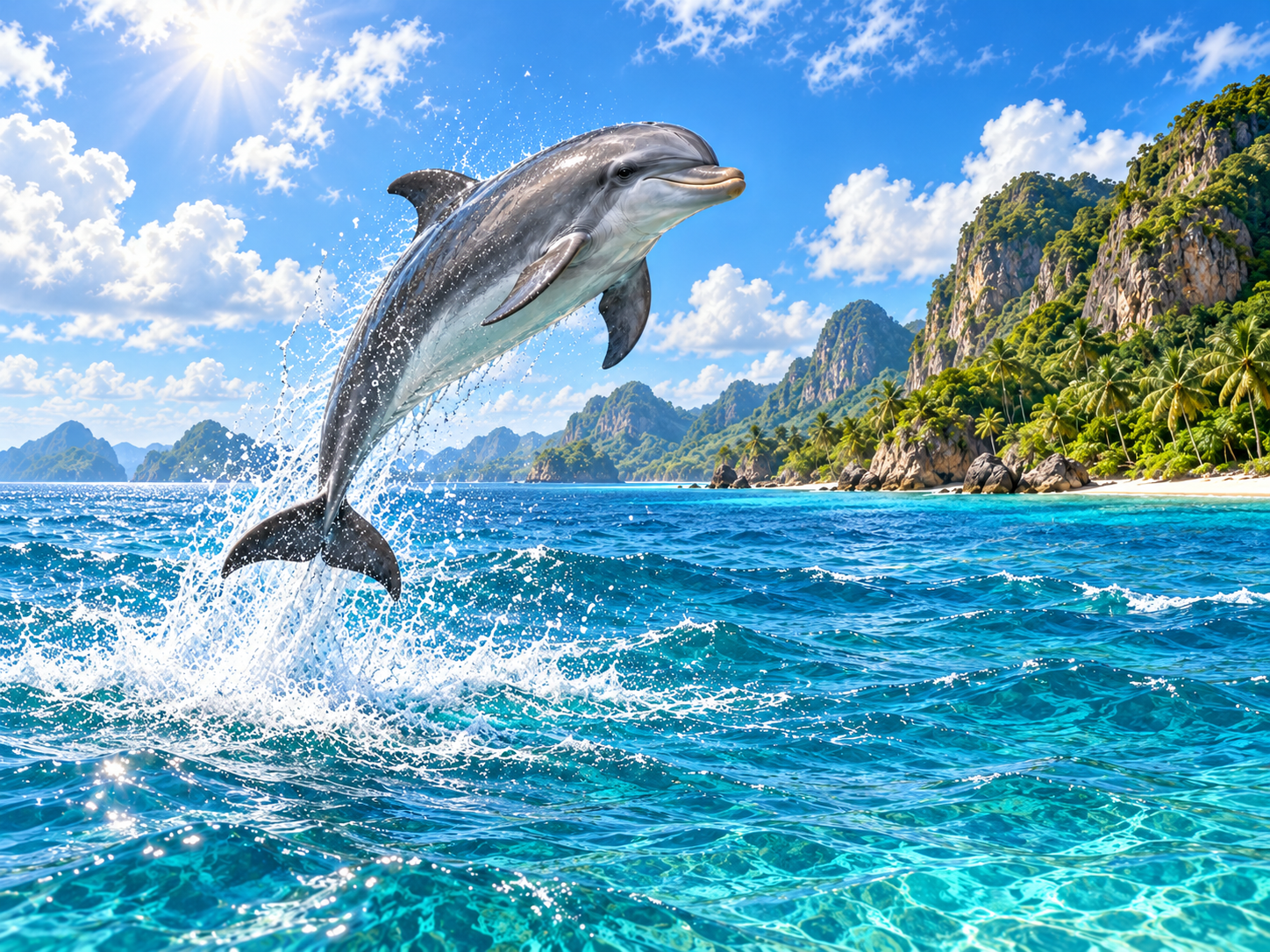 Delfin türkiz tengerben